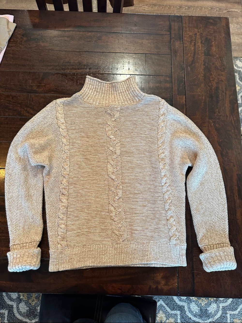 GAP Cream Cable Turtleneck Sweater